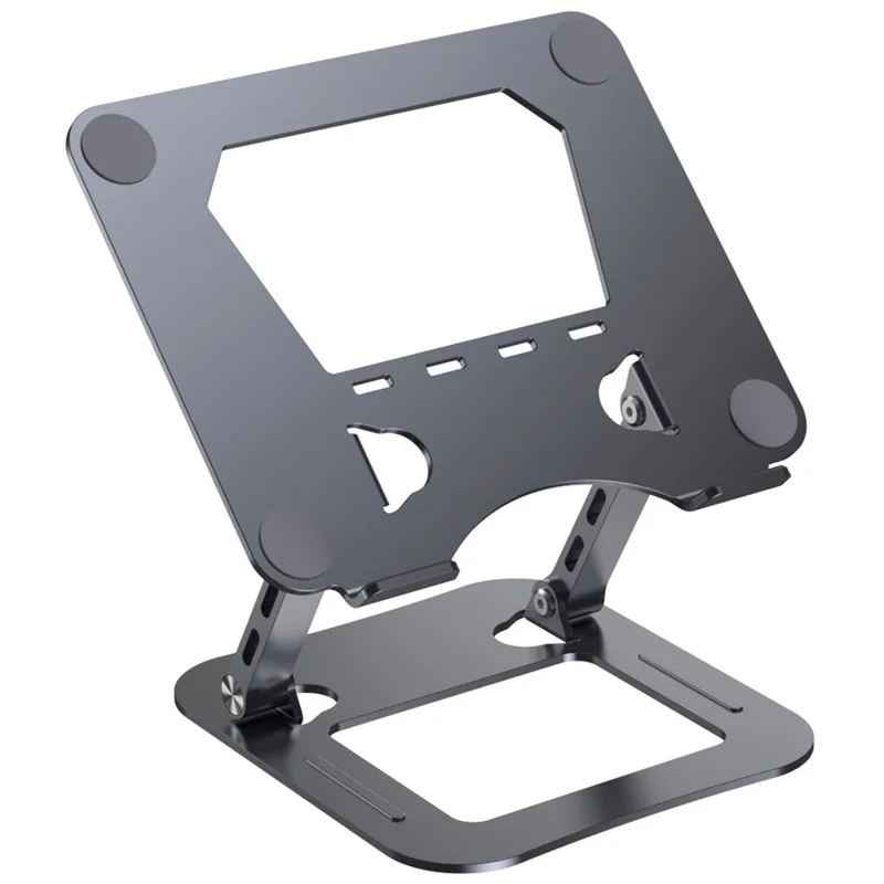 T64 Adjustable Notebook Heat Dissipation Stand Metal Desktop Foldable Laptop Bracket - Grey