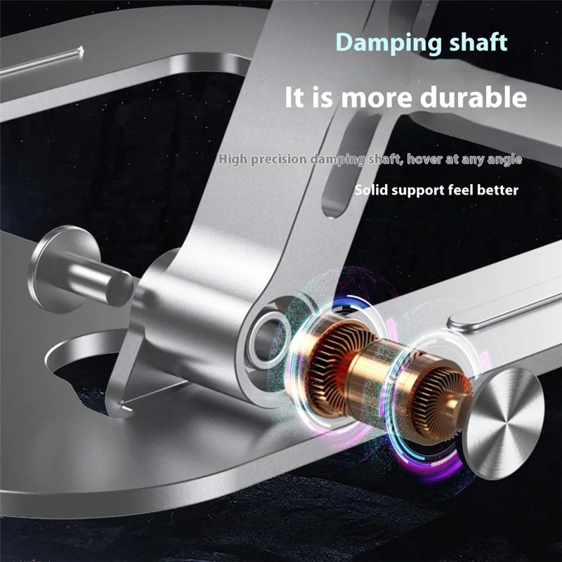 T64 Adjustable Notebook Heat Dissipation Stand Metal Desktop Foldable Laptop Bracket - Grey