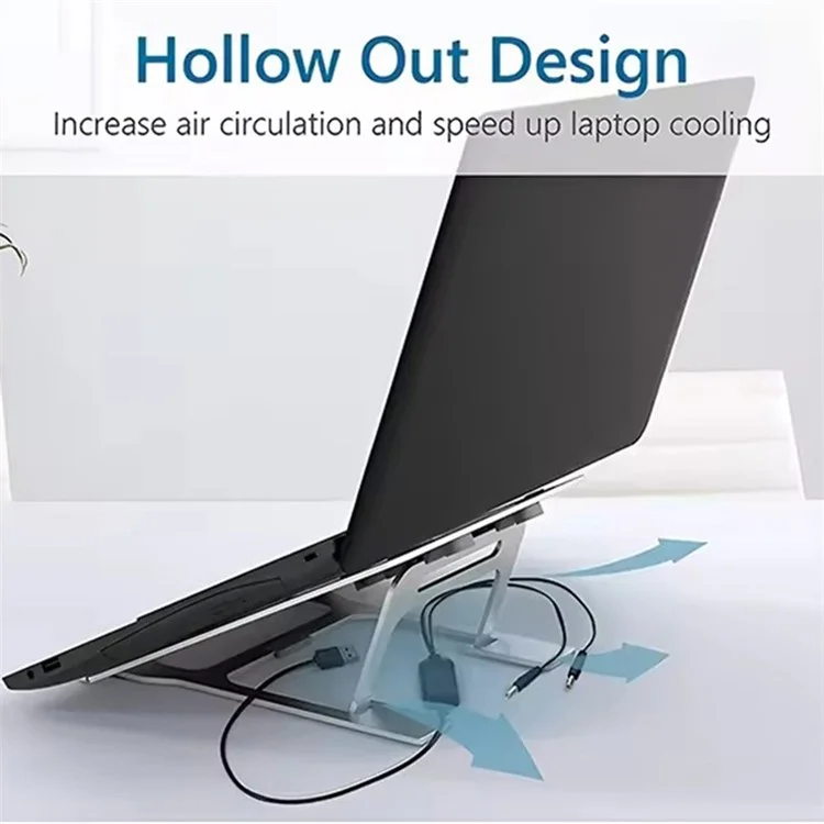 J006 Aluminum Alloy Laptop Heighten Cooling Stand Foldable Desktop Adjustable Notebook Bracket