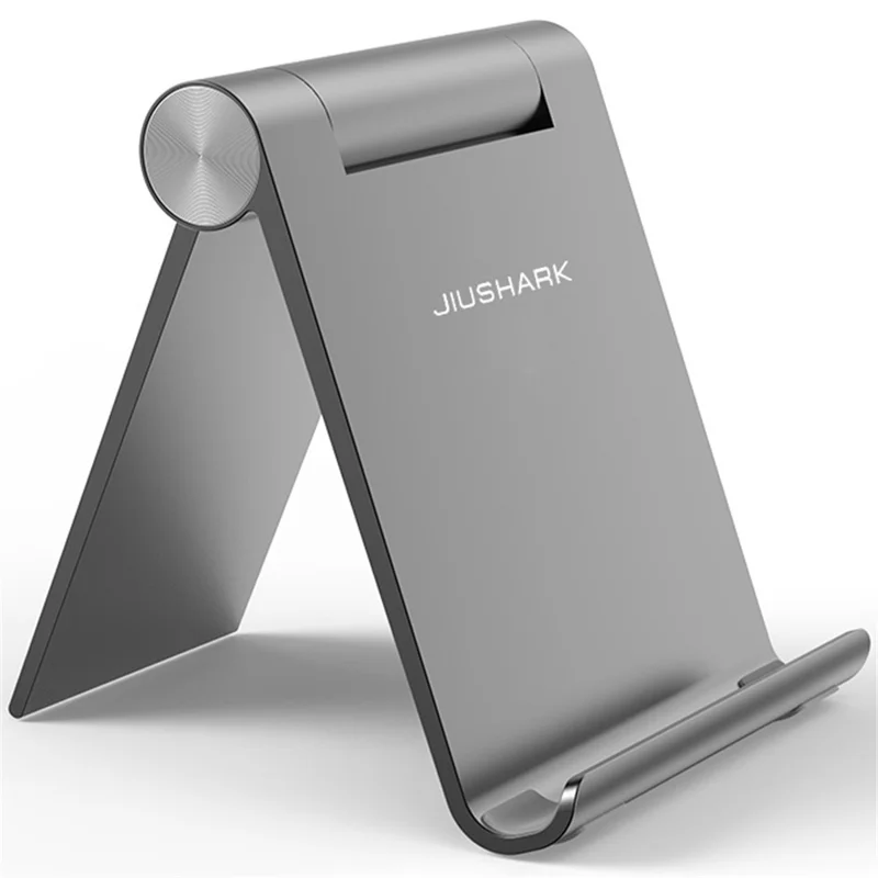 JIUSHARK JSC-3 Cell Phone Stand Holder Aluminum Alloy Tablet Desktop Display Holder Organizer - Grey
