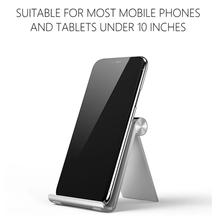 JIUSHARK JSC-3 Cell Phone Stand Holder Aluminum Alloy Tablet Desktop Display Holder Organizer - Grey