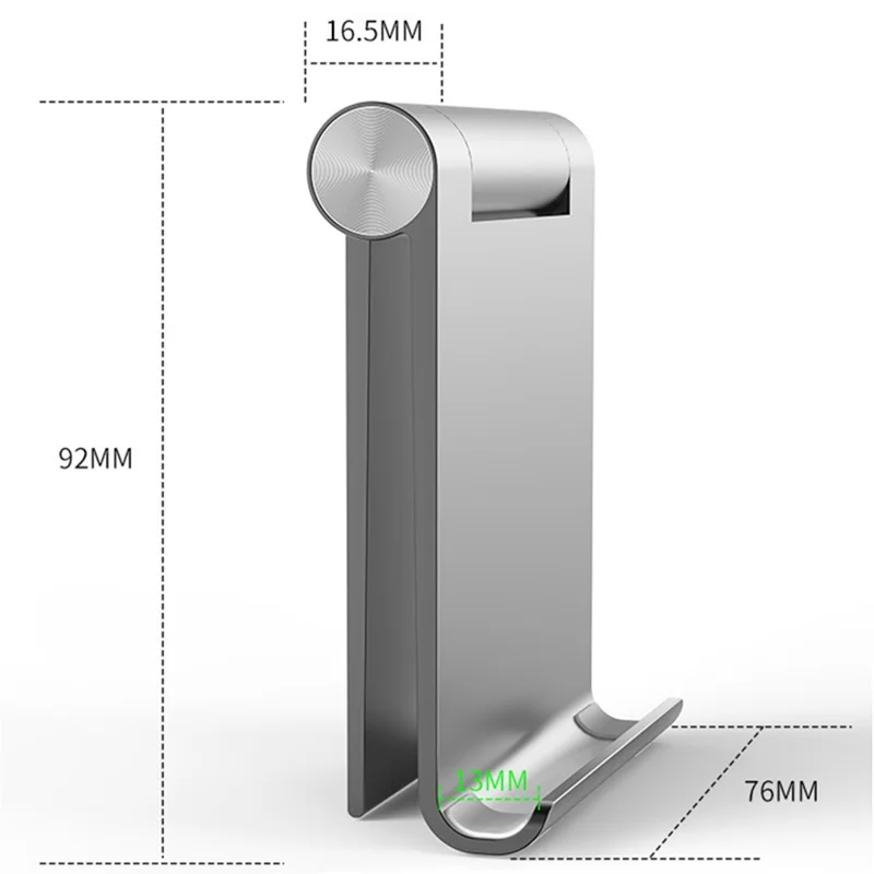JIUSHARK JSC-3 Cell Phone Stand Holder Aluminum Alloy Tablet Desktop Display Holder Organizer - Silver