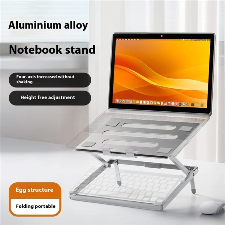 H12 Adjustable Aluminum Alloy Laptop Riser Desktop Stand Holder for Notebook Computer