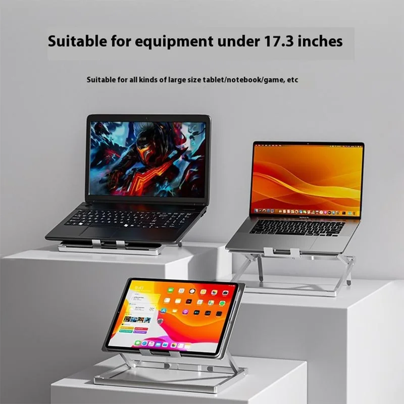H12 Adjustable Aluminum Alloy Laptop Riser Desktop Stand Holder for Notebook Computer
