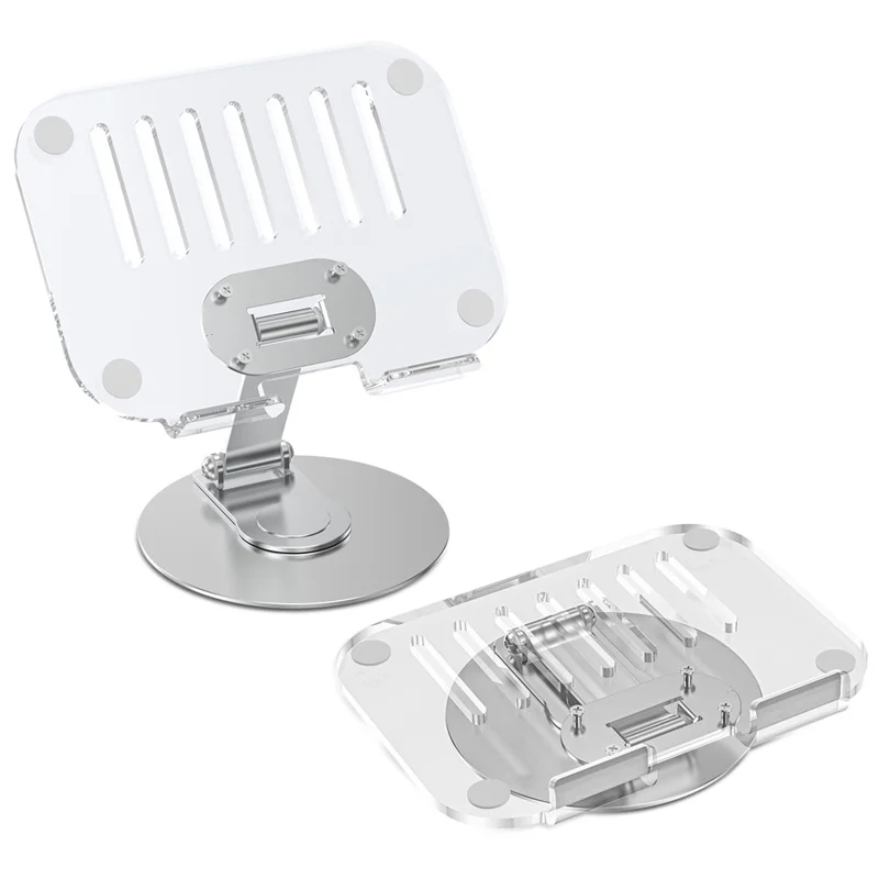H14 Acrylic+Aluminum Alloy Laptop Stand Holder Notebook Computer Riser with Rotation Design