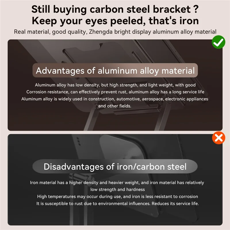 H12mini Foldable Tablet Stand Adjustable Angles Desktop Support for Laptops Up to 13.3 Inches