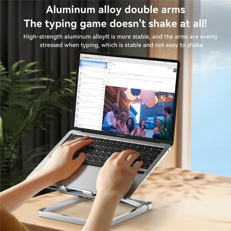 H12mini Foldable Tablet Stand Adjustable Angles Desktop Support for Laptops Up to 13.3 Inches