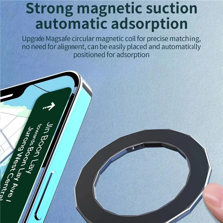 Suporte magnético para carro H820 com montagem no painel, rotação de 360 graus e dobrável - Manchado