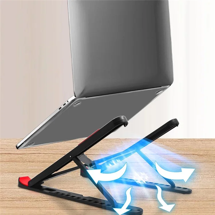 Suporte portátil para laptop A9 com 13 níveis de ajuste de altura, dobrável, suporte de mesa para notebook - Preto