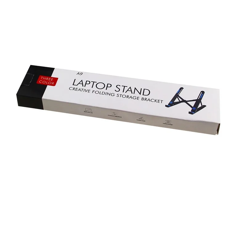 Suporte portátil para laptop A9 com 13 níveis de ajuste de altura, dobrável, suporte de mesa para notebook - Preto
