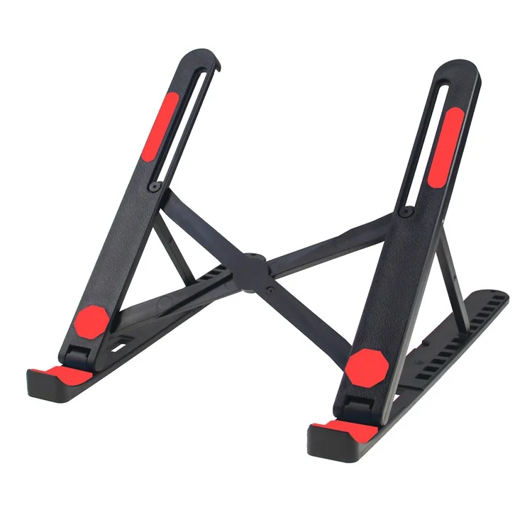 A9 Portable Laptop Stand 13 Height Adjustable Levels Foldable Notebook Desktop Riser Holder - Red