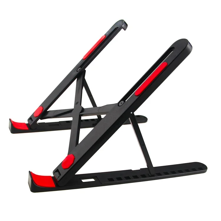 A9 Portable Laptop Stand 13 Height Adjustable Levels Foldable Notebook Desktop Riser Holder - Red