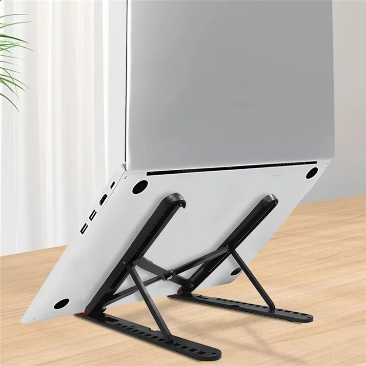 A9 Portable Laptop Stand 13 Height Adjustable Levels Foldable Notebook Desktop Riser Holder - Red