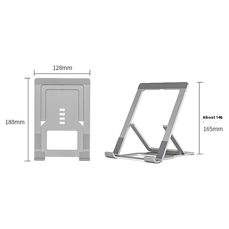 H12PLUS Portable Foldable Desktop Tablet Holder Aluminum Alloy Heat Dissipation Display Stand