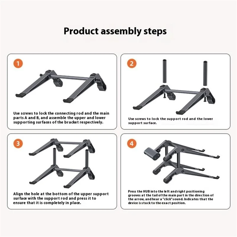 C19 Laptop Stand Heighten Storage Rack Aluminum Alloy Detachable Dual Layer Notebooks Tablets Bracket