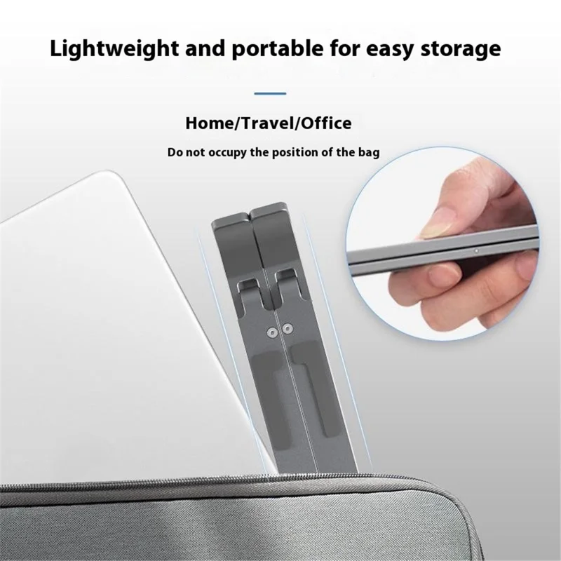 Support de Laptop X3 Magnétique Pliable Portable en Alliage d'Aluminium Support pour Tablette et Ordinateur Portable - Noir