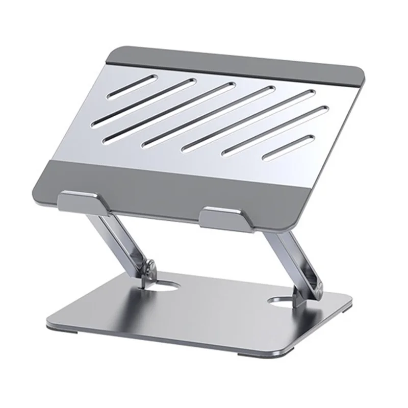Soporte de Refrigeración para Portátil GFS02-T de Acero al Carbono - Altura Ajustable, Plegable - Plata