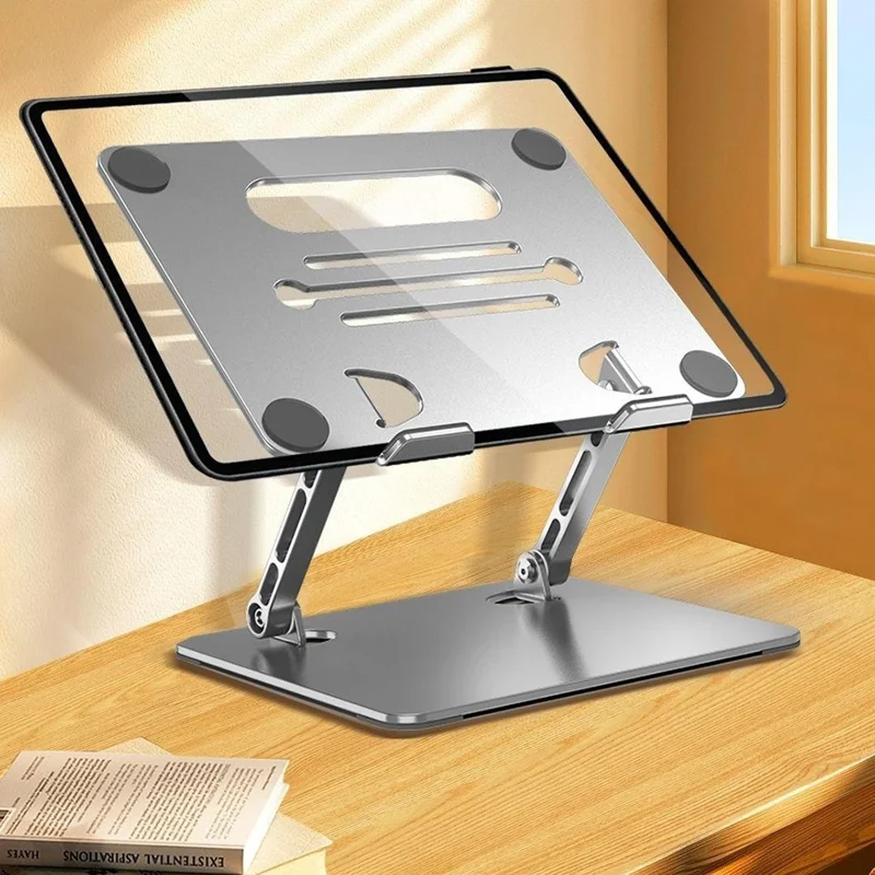 GFS05-T Pour Ordinateurs Portables / Tablettes Support de Refroidissement en Acier au Carbone Hauteur Réglable Pliable - Argent