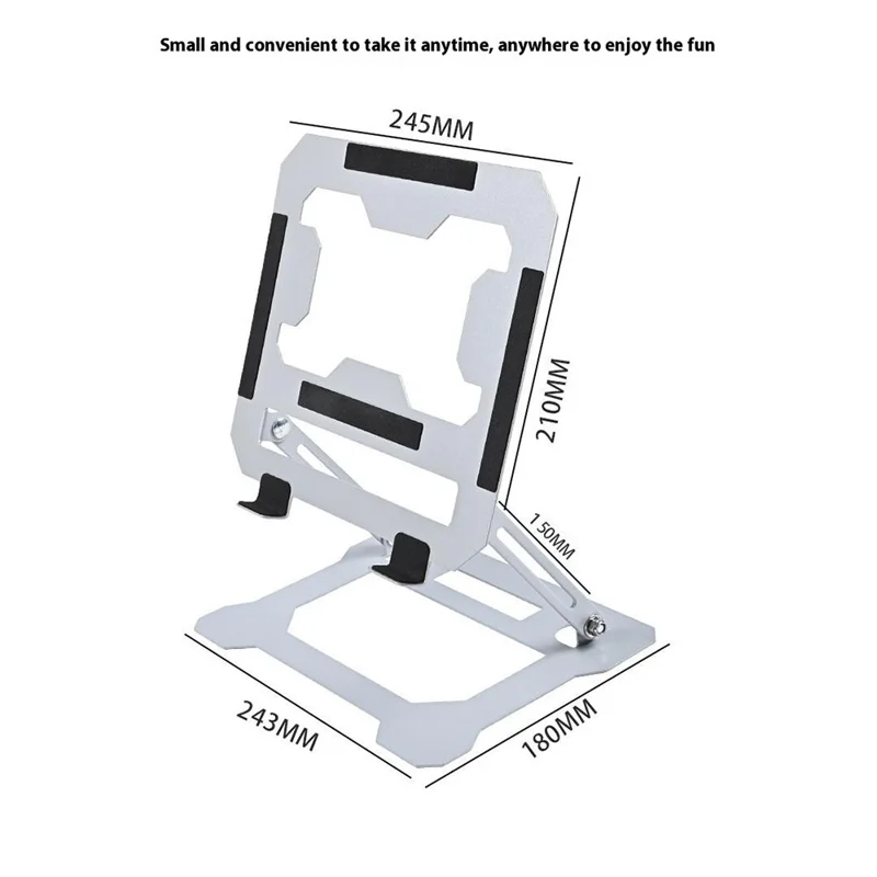 Soporte de Refrigeración para Portátil GFS14-TT de Acero al Carbono, Capacidad de 5 kg, Altura Ajustable con Diseño Calado - Plateado