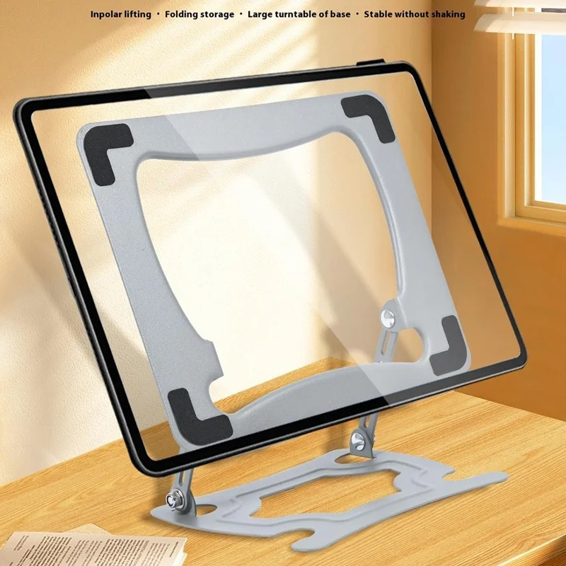 Soporte plegable de tableta de acero al carbono GFS015-T con altura ajustable y disipación de calor para portátiles