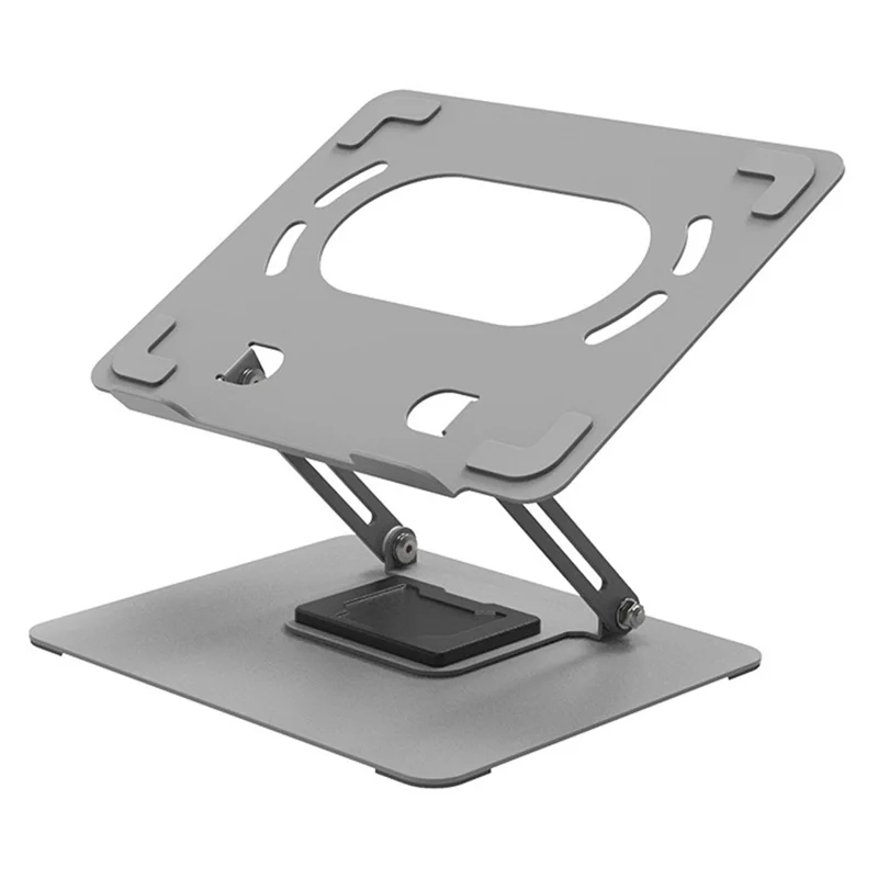 Supporto di raffreddamento per laptop GFX07-T con altezza regolabile, rotazione a 360 gradi, struttura pieghevole in acciaio al carbonio - Grigio