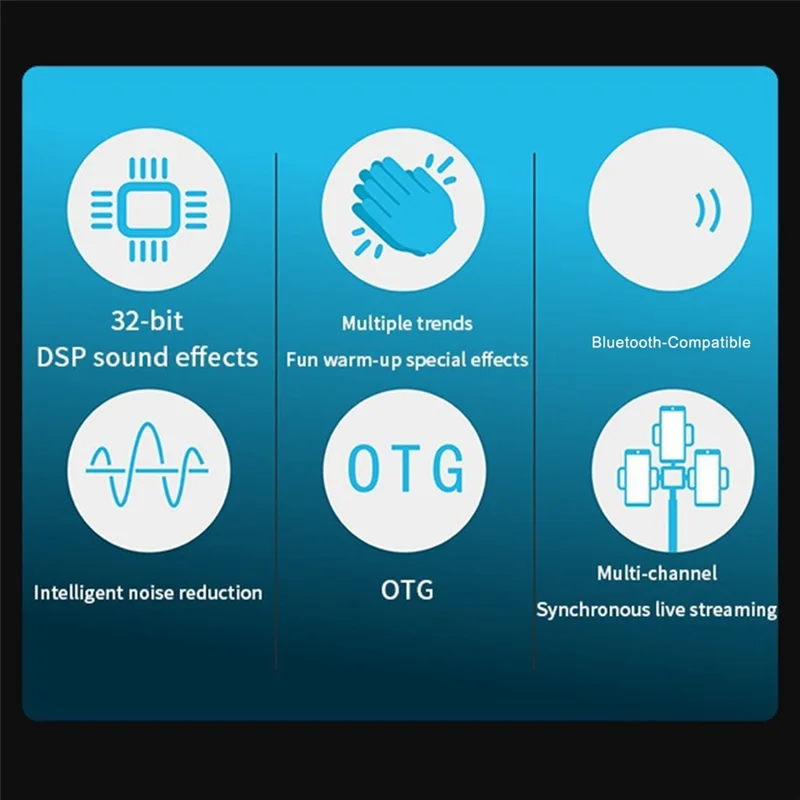 X5 Professionelle Live-Streaming Soundkarte Audiointerface Aufnahmegerät mit DSP-Rauschunterdrückung