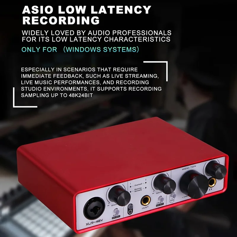 solo3 Carte son Interface Audio Professionnelle 2 Entrées 2 Sorties 24 Bits 48 kHz Enregistrement Faible Latence