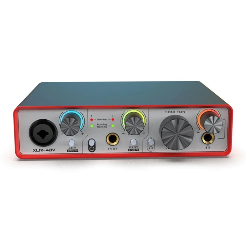 solo3 Carte son Interface Audio Professionnelle 2 Entrées 2 Sorties 24 Bits 48 kHz Enregistrement Faible Latence