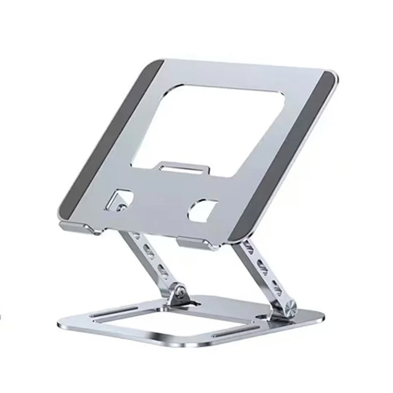 Soporte plegable para portátil COTECI BS-008 de aleación de aluminio para tablet, altura ajustable y portátil - Plata