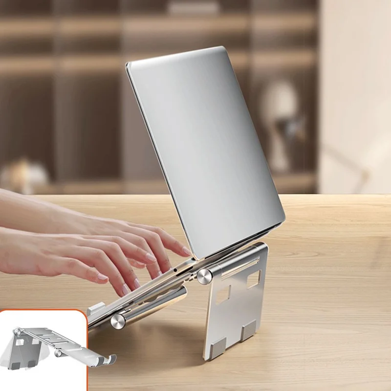 BENWIS 3 in 1 Supporto Pieghevole per Laptop Tablet in Lega di Alluminio Multifunzionale Supporto per Notebook Tablet Telefono da Scrivania