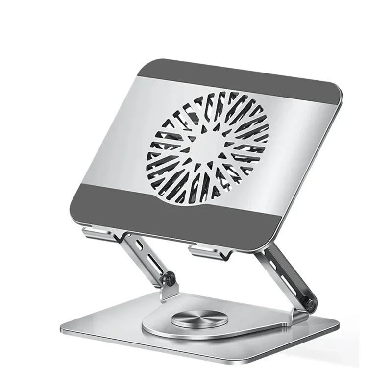 Подставка для ноутбука из углеродистой стали с RGB-вентилятором, поворот на 360 градусов, игровая офисная охлаждающая скоба
