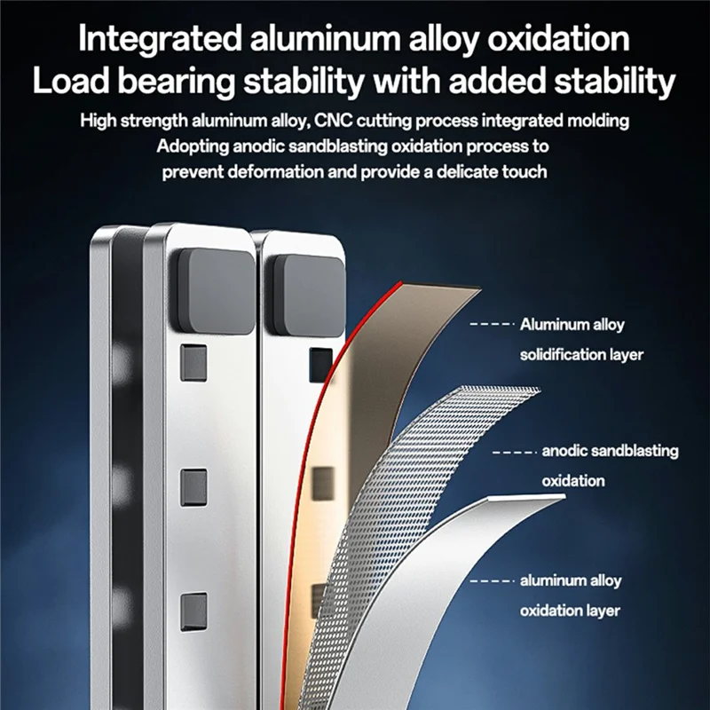 YESIDO LP07 لحامل أجهزة الكمبيوتر المحمولة من 13 إلى 20 بوصة، حامل قابل للتعديل في الارتفاع مصنوع من سبائك الألومنيوم