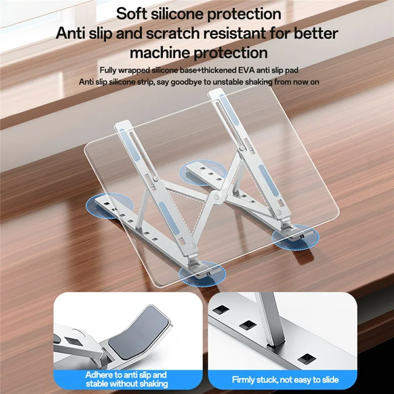 YESIDO LP07 لحامل أجهزة الكمبيوتر المحمولة من 13 إلى 20 بوصة، حامل قابل للتعديل في الارتفاع مصنوع من سبائك الألومنيوم