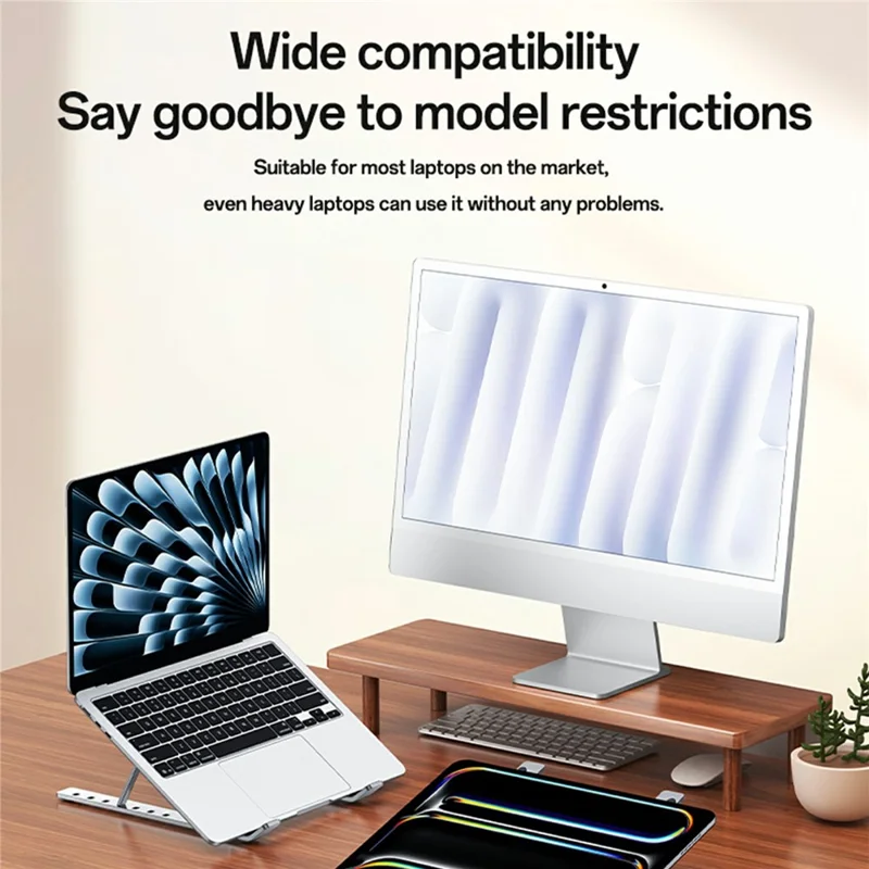 YESIDO LP07 لحامل أجهزة الكمبيوتر المحمولة من 13 إلى 20 بوصة، حامل قابل للتعديل في الارتفاع مصنوع من سبائك الألومنيوم