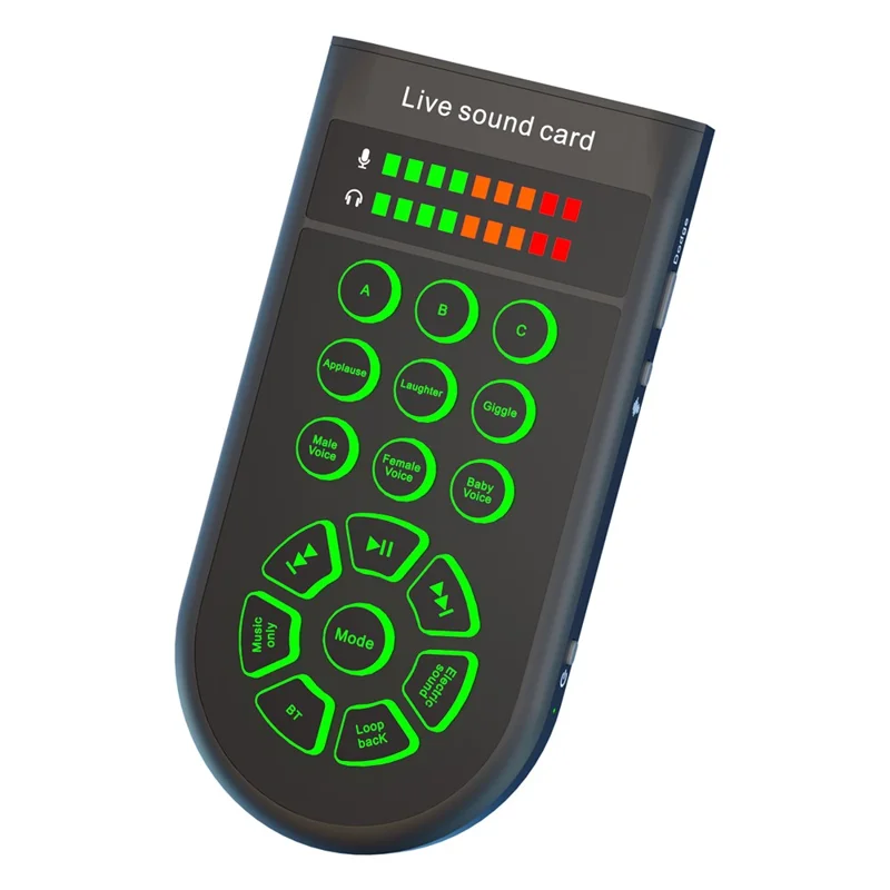 جهاز تغيير الصوت المحمول Z8 لهاتف / كمبيوتر، لتسجيل الكاريوكي والبث المباشر والألعاب