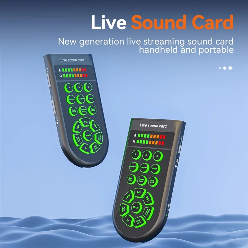 جهاز تغيير الصوت المحمول Z8 لهاتف / كمبيوتر، لتسجيل الكاريوكي والبث المباشر والألعاب