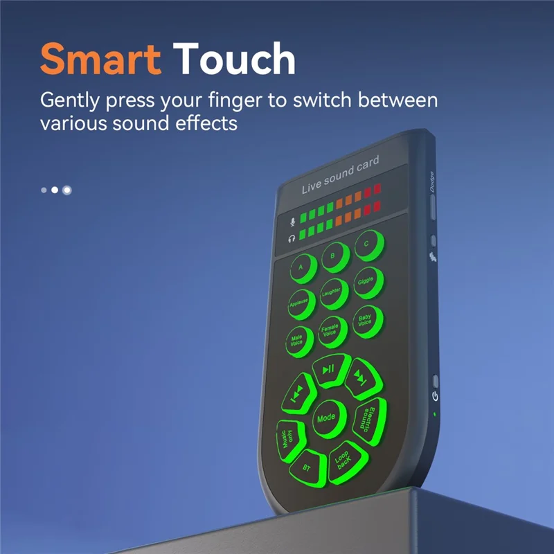 جهاز تغيير الصوت المحمول Z8 لهاتف / كمبيوتر، لتسجيل الكاريوكي والبث المباشر والألعاب