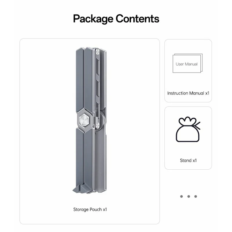 YESIDO LP09 Aluminum Laptop Stand Height Adjustable Foldable Notebook Riser for Home  /  Office  /  Travel - Silver