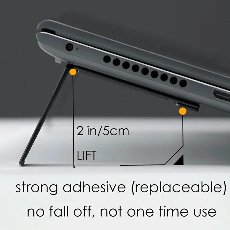 AULUMU G07 2 Peças / Conjunto Suporte Elevador de Laptop Ultrafino em Couro PU + Liga de Zinco com Mola de Abertura Rápida - Preto