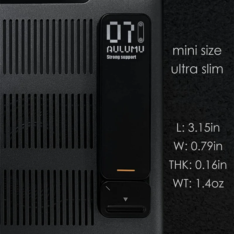 AULUMU G07 2 Peças / Conjunto Suporte Elevador de Laptop Ultrafino em Couro PU + Liga de Zinco com Mola de Abertura Rápida - Preto