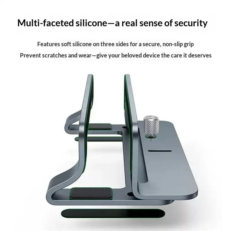 UGREEN 45622 Supporto per Laptop in Lega di Alluminio, Archiviazione Verticale Regolabile, Dissipazione del Calore, Organizzatore da Scrivania per MacBook - Grigio