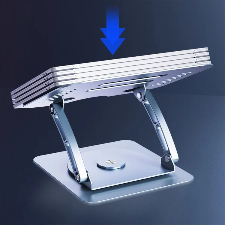 R-JUST HZ08-1 360 Degree Rotating Height Adjustable Laptop Bracket Folding Notebook Stand - Grey