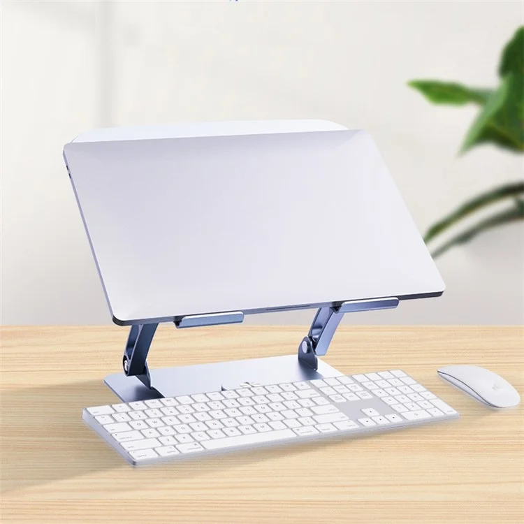R-JUST HZ08-1 360 Degree Rotating Height Adjustable Laptop Bracket Folding Notebook Stand - Grey