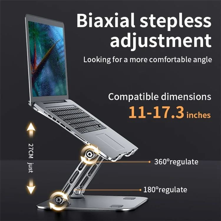 N16 Einstellbare Desktop -wärme -dissipation Notebook -ständer Faltbare Aluminiumlegierung Laptop Riserhalter