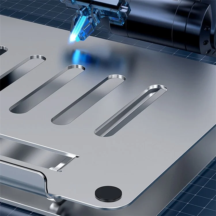 D65 Soporte de Soporte de Cuaderno de Escritorio D65 Aleación de Aluminio de Aluminio Pleaptop Disipación de Calor Para la Computadora Portátil Soporte de Ala - Plata