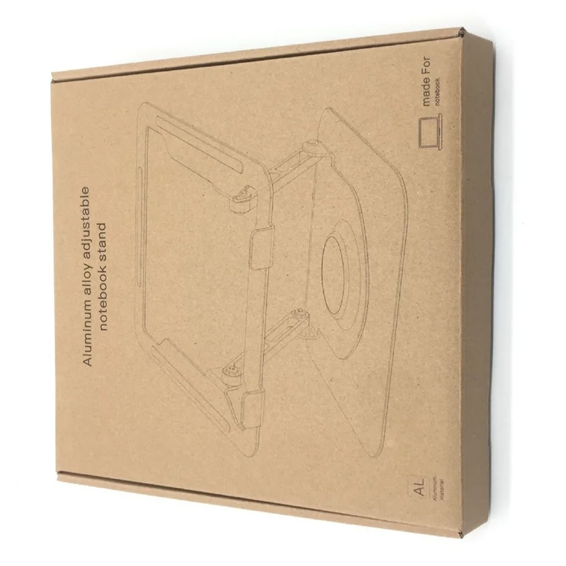 D147 360 Degree Rotating Laptop Lifting Bracket Aluminum Alloy Notebook Cooler Desktop Stand - Black