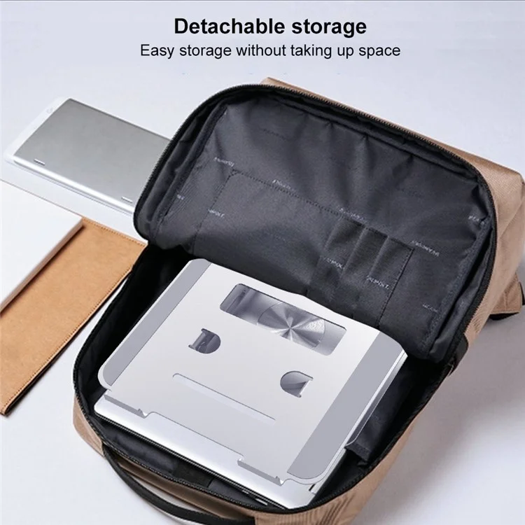 D088 Portable Aluminum Alloy Laptop Bracket 360 Degree Rotating Notebook Cooler Lifting Stand