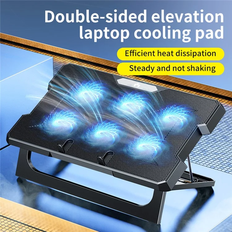 MCHOSE CR169 Papeta de Enfriamiento de la Computadora Portátil Altura Portátil de Altura Portátil Ajustable Ventilador de Refrigeración Soportador Compatible Con MacBook Air Pro Dell HP Notebook de Laptop Bajo 18 ''