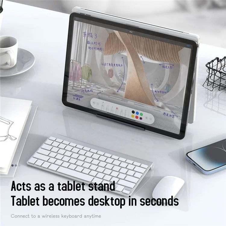 R-JUST BJ16 Notebook Vertical Storage Base Aluminum Alloy Desktop Laptop Holder Stand - Grey