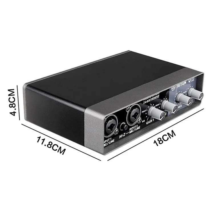 TEYUN Q22 Sound Card USB Karaoke Recording Audio Live Broadcast KTV Sound Card for Live Broadcast, K Songs, Recording, Voice Chatting